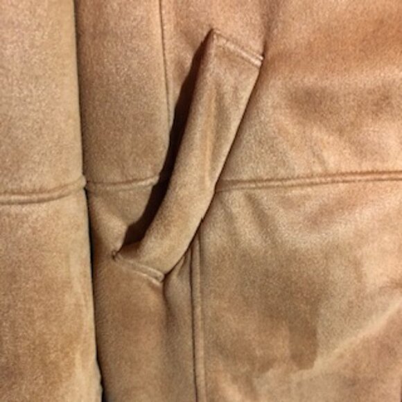 Order Plus Faux Suede Rust Orange Women Winter Jacket 3X 2X Excellent Condition - Picture 3 of 6